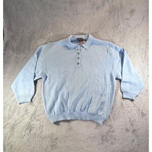 Eileen Sweater women's medium Powder blue Tight knit sweater with collar